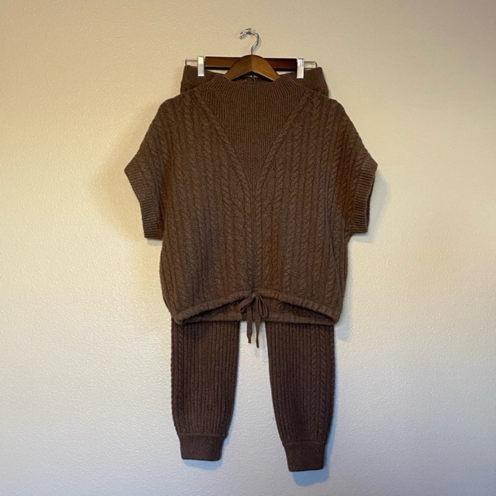 Express Mocha Knit Sweater Set